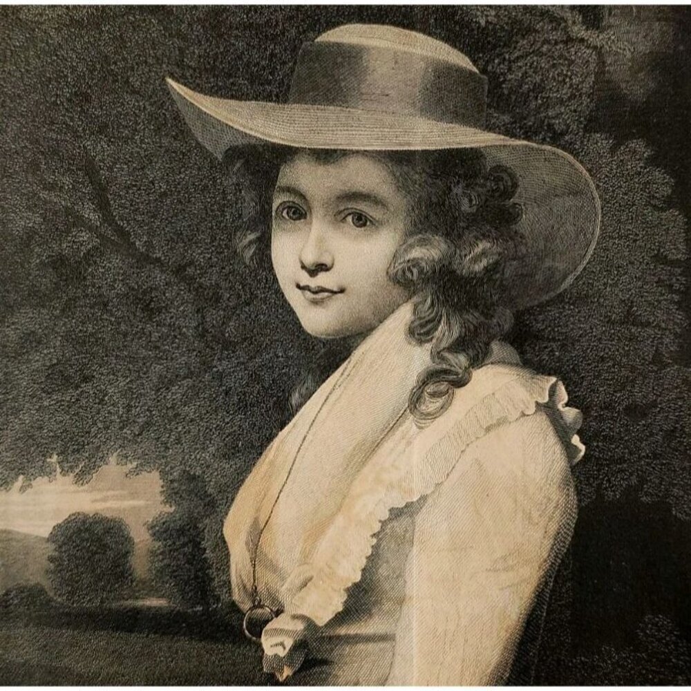1881 Engraving Countess Dorothy Vaughan As A Child Victorian Reynolds DWQQ18